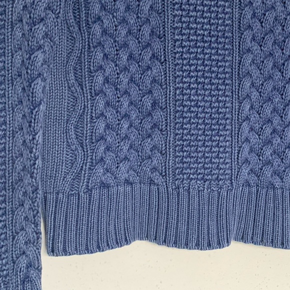 MICHAEL Michael Kors Cable Knit Pullover Sweater Wash Blue Size S - Picture 6 of 10